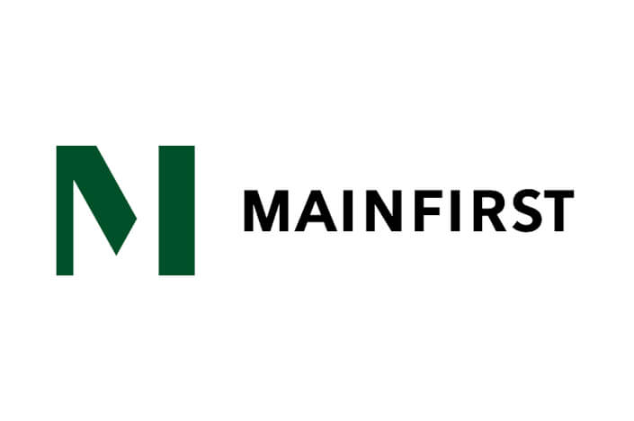 Mainfirst logo on white background.