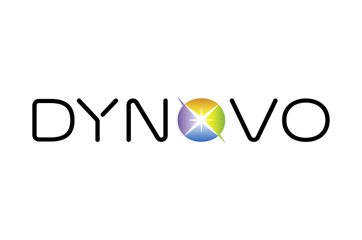 Das Logo für Dynovo auf weißem Hintergrund.