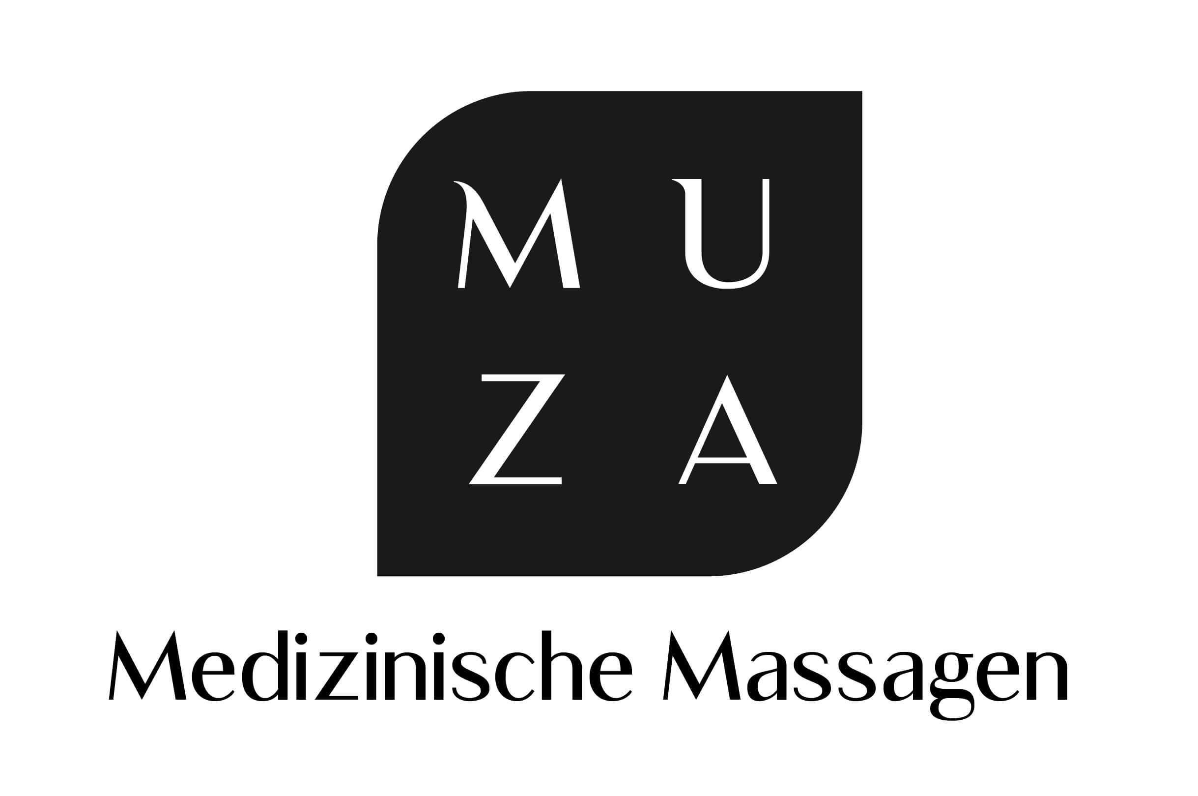 Das Logo für muza medizinische Massagen.