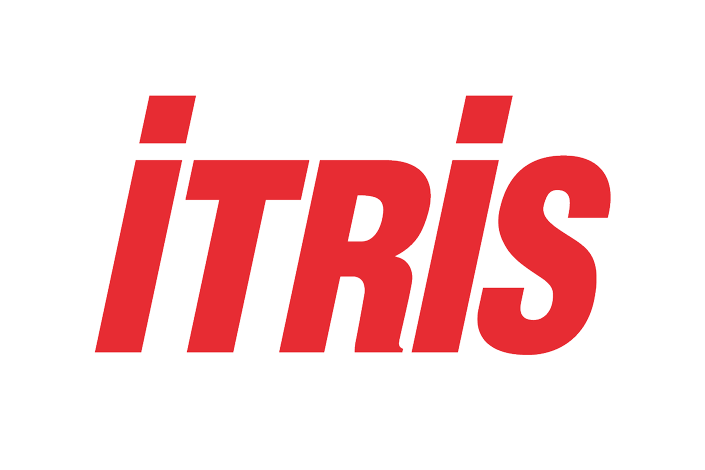 Red text with the inscription "ITRIS" on a white background.