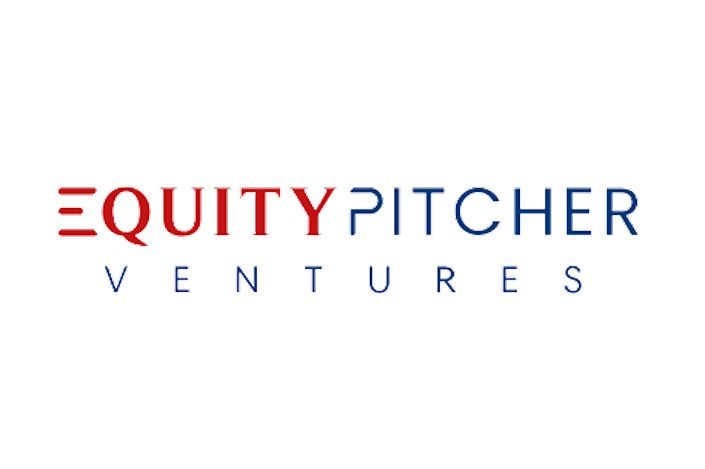 Equity Pitcher Ventures logo with "Equity" in red and "Pitcher Ventures" in blue on a white background.